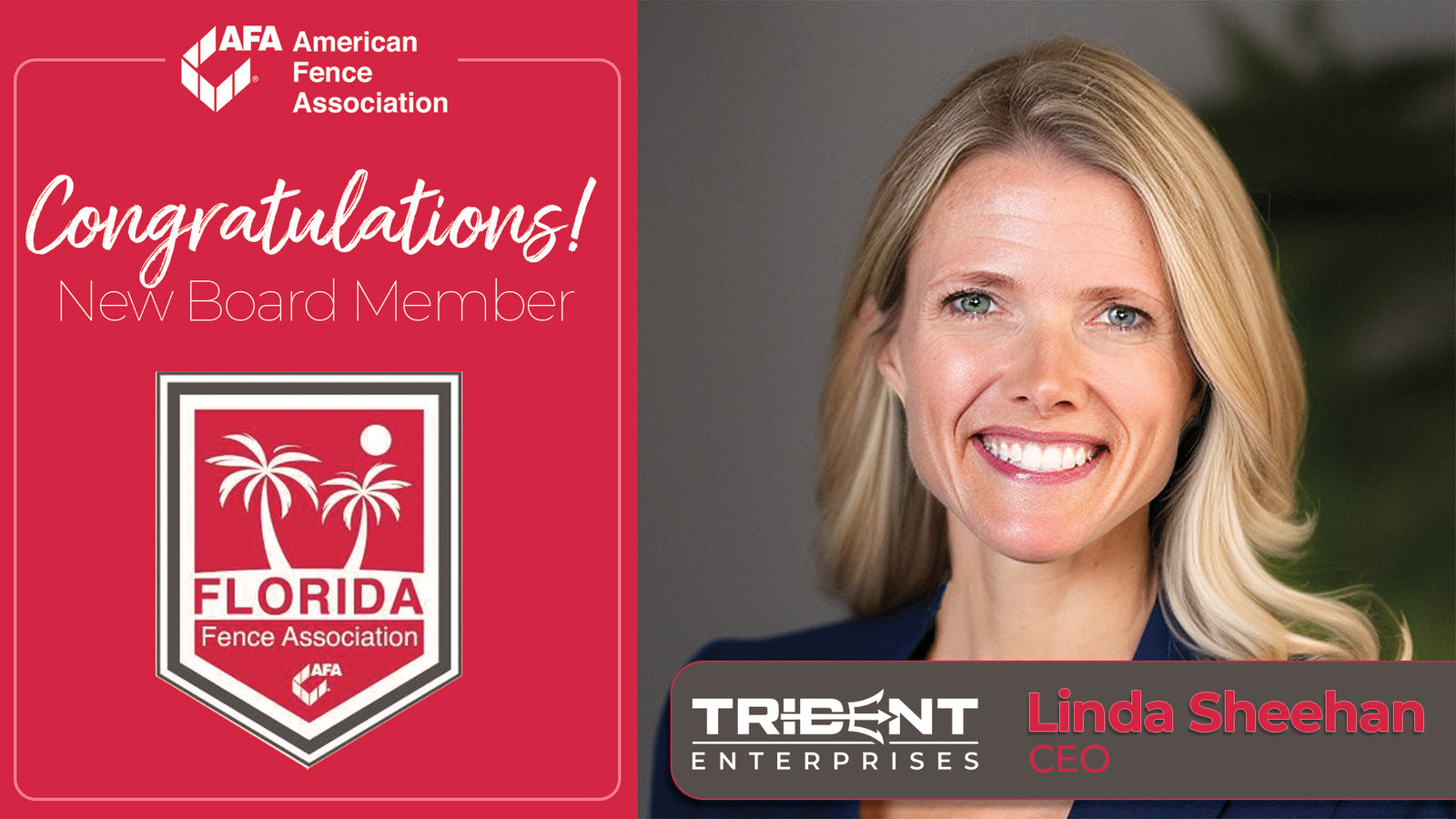 Linda Sheehan Named Board Member of the Florida Chapter for the American Fence Association