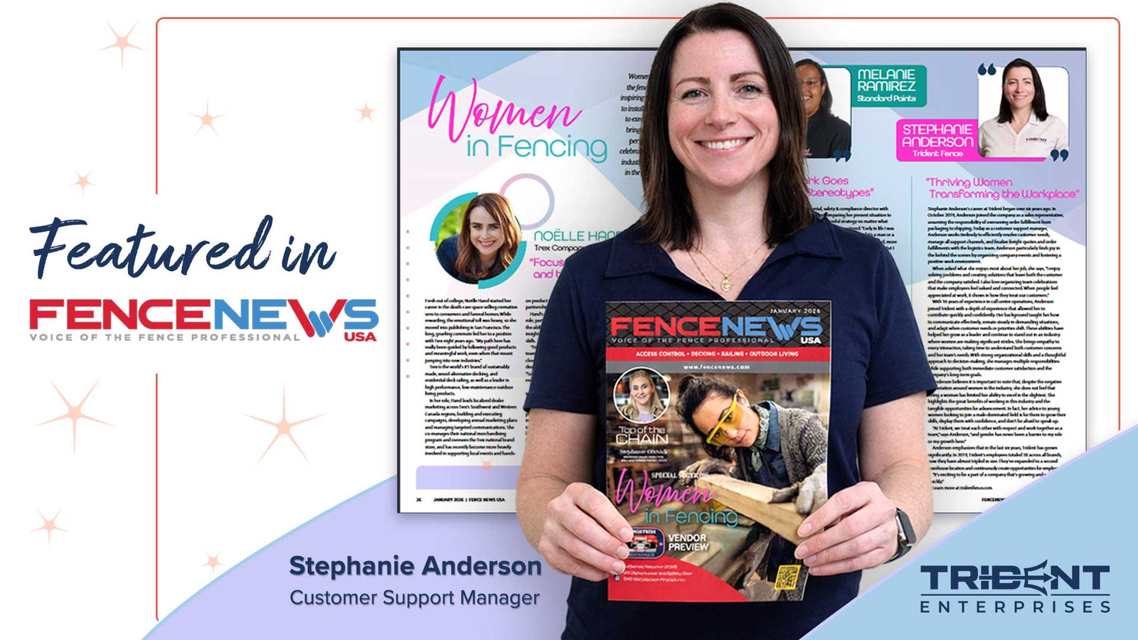 Stephanie Anderson Recognized in Women in Fence Feature